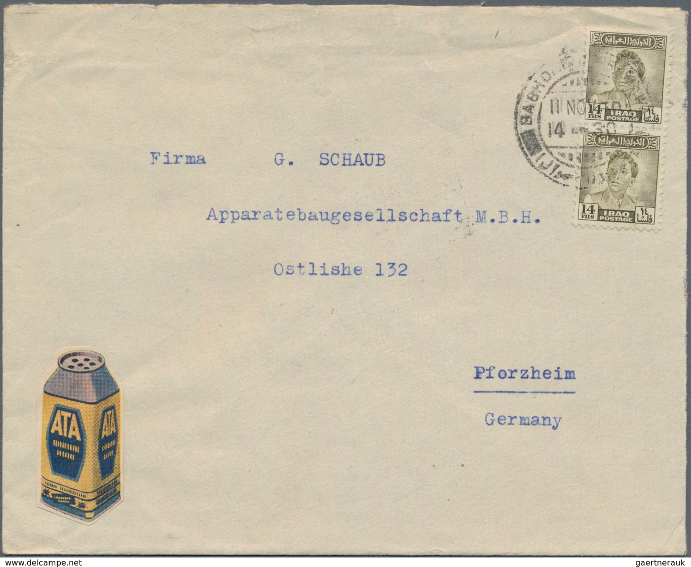 Asien: 1898/1962 (ca.), Aden-Thailand, About 100 Covers, Mostly From Correpondences To Pforzheim/Ger - Autres - Asie