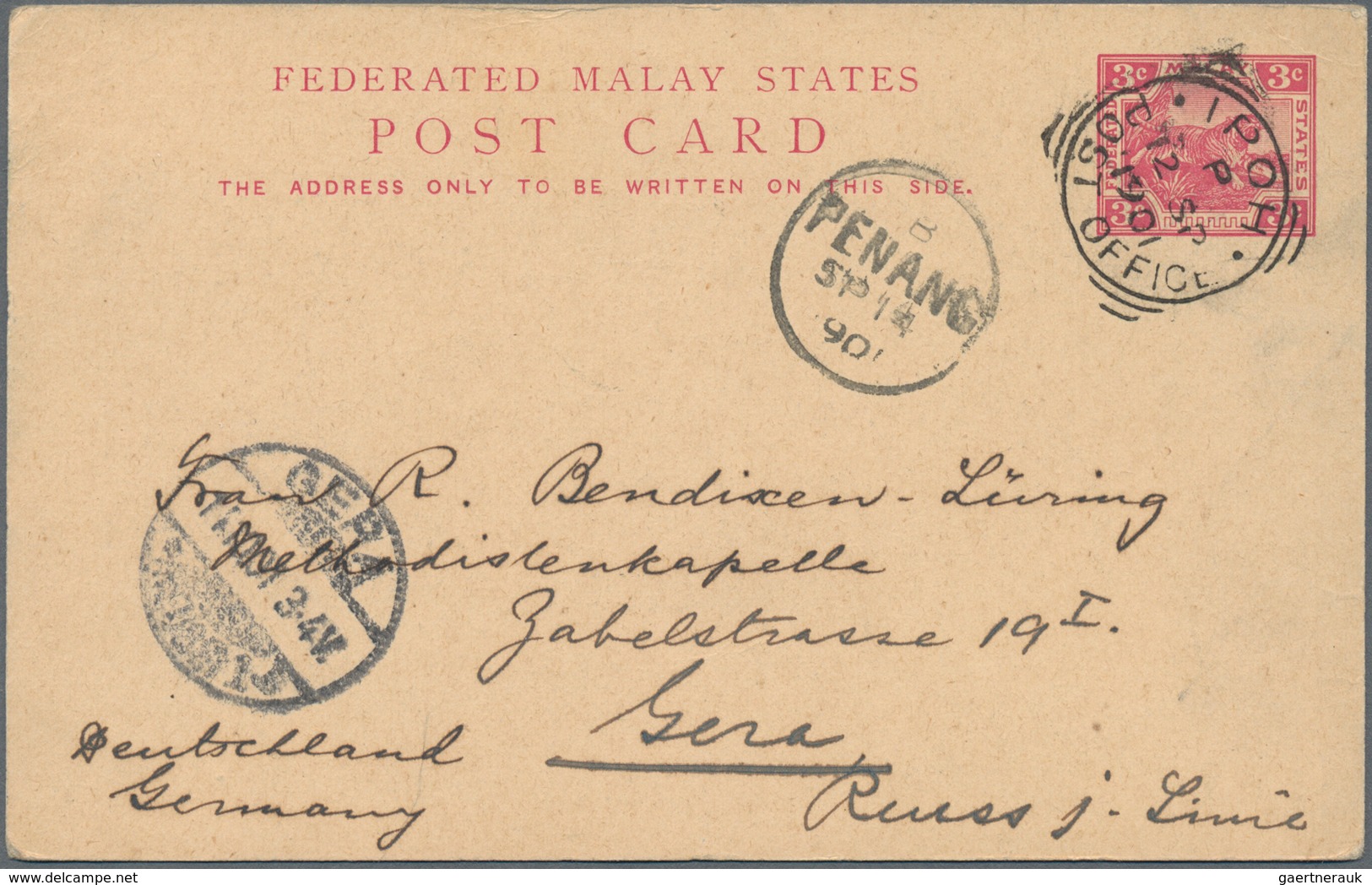 Asien: 1899/1939, Little Accumulation Of 15 Covers, Postcards And Commercially Used Postal Stationer - Otros - Asia