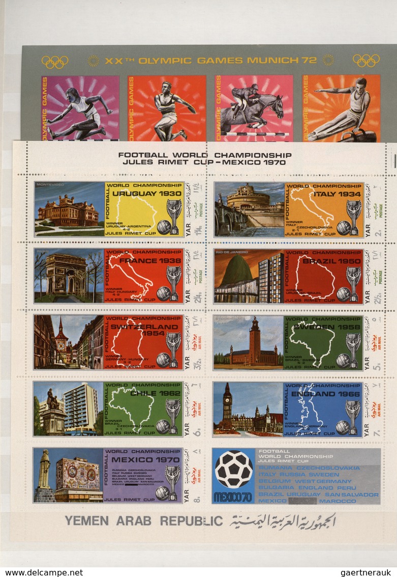 Naher Osten: 1966/1972, ten similar collections of only complete MNH issues in a well filled stockbo