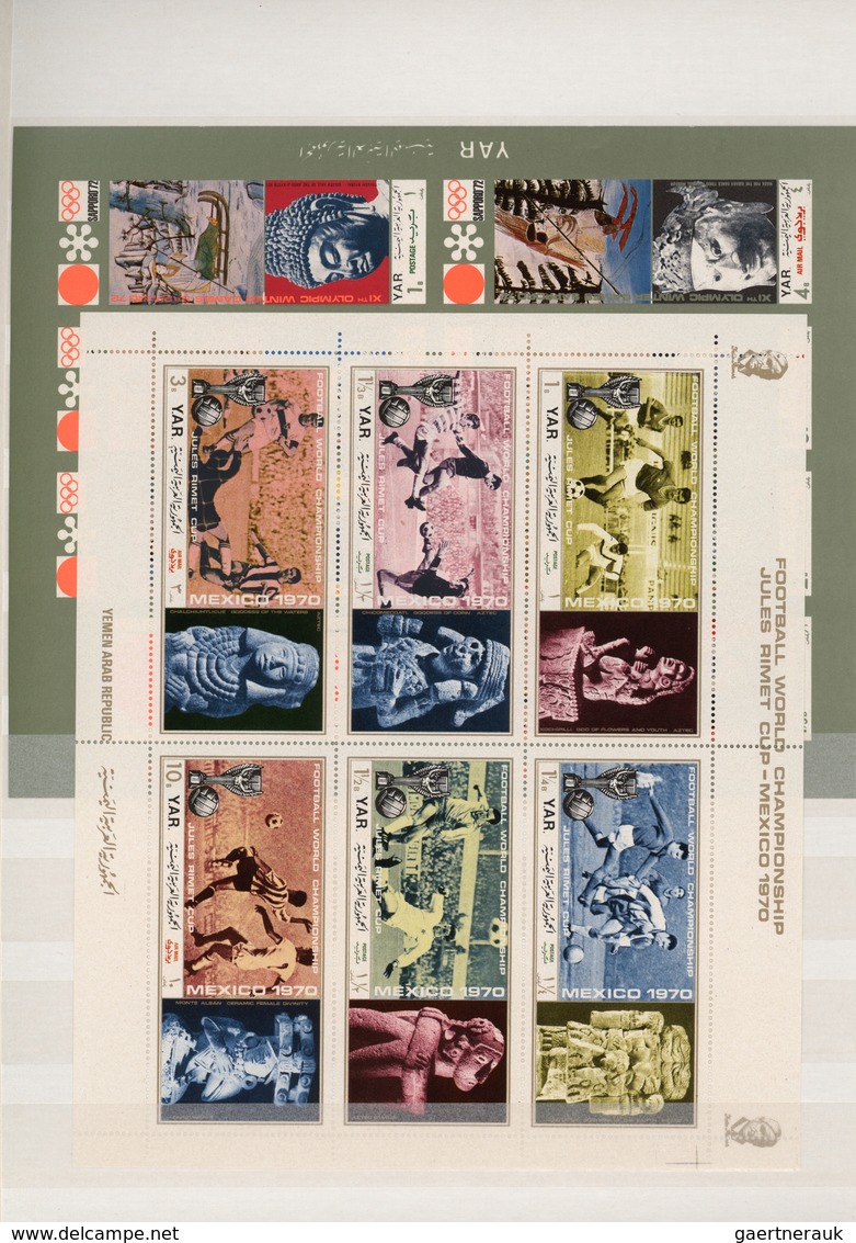 Naher Osten: 1966/1972, ten similar collections of only complete MNH issues in a well filled stockbo