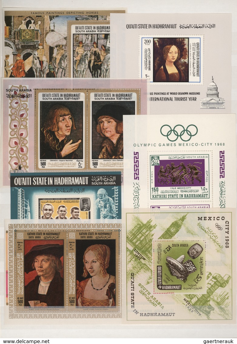 Naher Osten: 1966/1972, ten similar collections of only complete MNH issues in a well filled stockbo