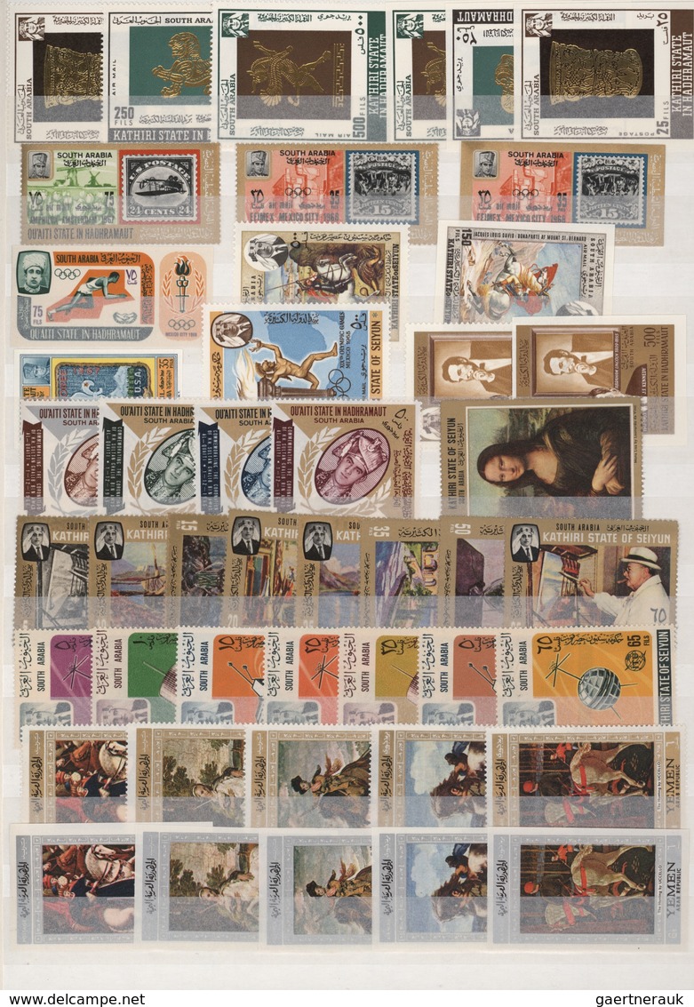 Naher Osten: 1966/1972, Collection Of Only Complete MNH Issues In A Well Filled Stockbook Offering P - Otros & Sin Clasificación