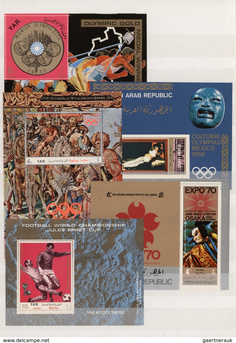 Naher Osten: 1966/1972, collection of only complete MNH issues in a well filled stockbook offering p