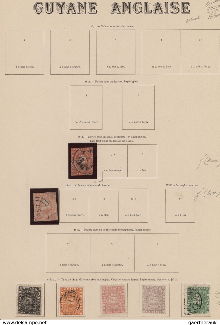 Britische Kolonien: 1855/1960 (ca.), Used And Mint Balance On Album Pages, Comprising Guyana, Bechua - Autres & Non Classés