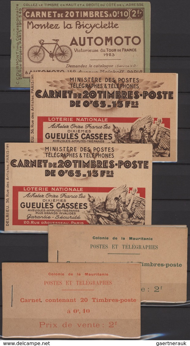 Französische Kolonien: 1908/1938, French Africa, Assortment Of 15 Booklets: Algeria Maury No. 1B, 20 - Otros & Sin Clasificación