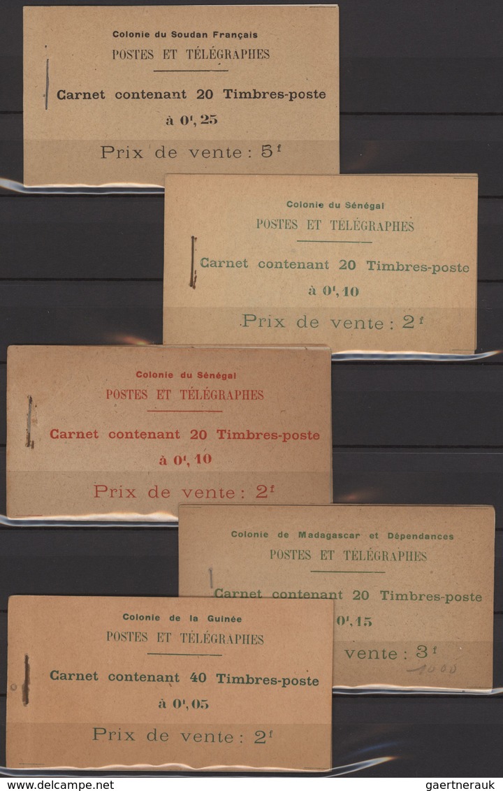 Französische Kolonien: 1908/1938, French Africa, Assortment Of 15 Booklets: Algeria Maury No. 1B, 20 - Otros & Sin Clasificación