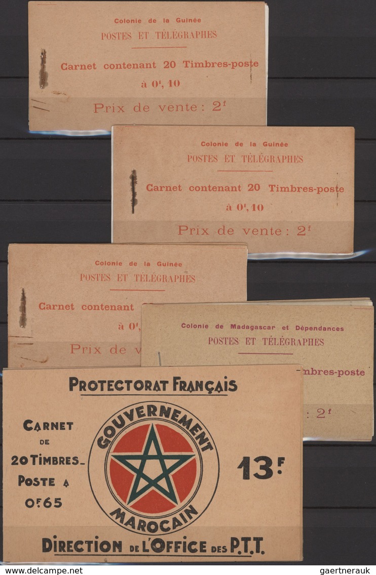 Französische Kolonien: 1908/1938, French Africa, Assortment Of 15 Booklets: Algeria Maury No. 1B, 20 - Andere & Zonder Classificatie