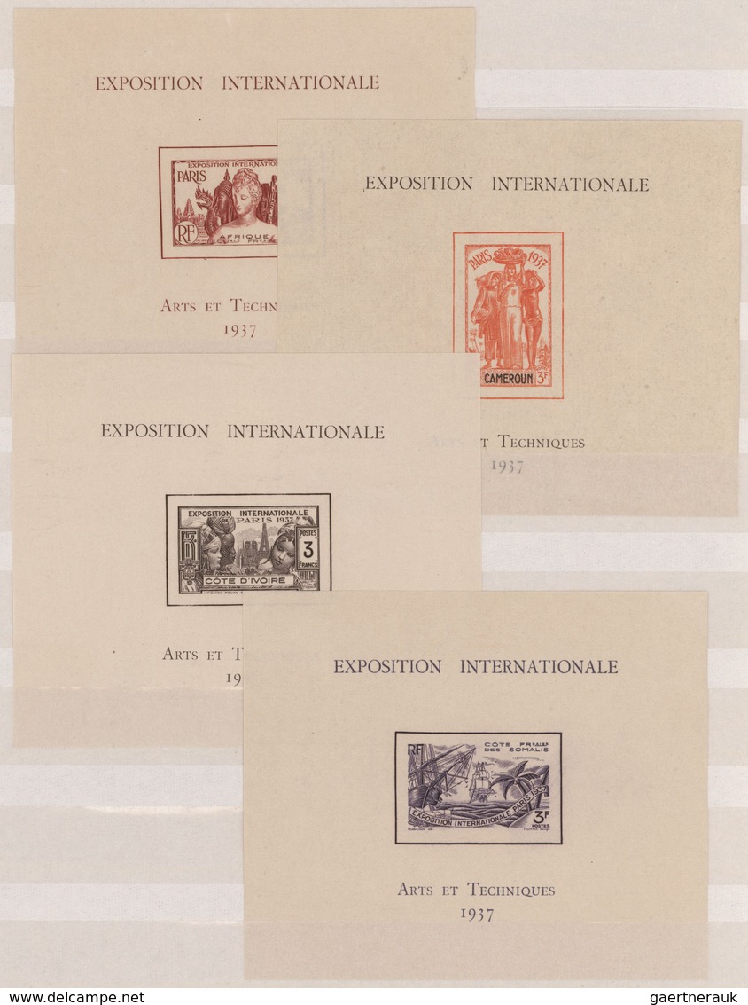 Französische Kolonien: 1937, EXPOSITION INTERNATIONALE PARIS, Mint Collection Of 22 Different Souven - Otros & Sin Clasificación