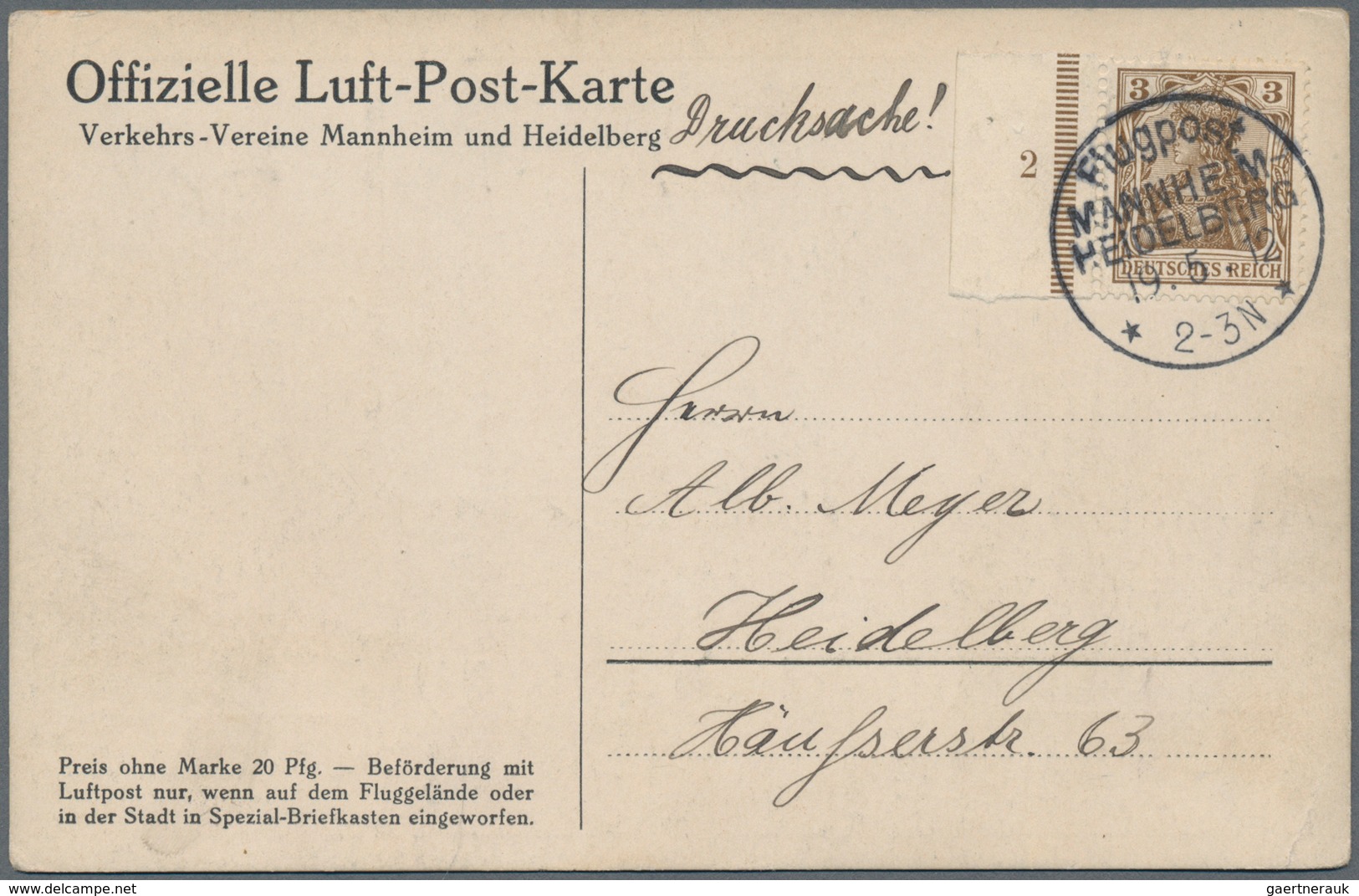 Flugpost Deutschland: 1912/1953, Sammlung Von Ca. 120 Briefen Und Karten, Meist Deutschland Und Etwa - Poste Aérienne & Zeppelin