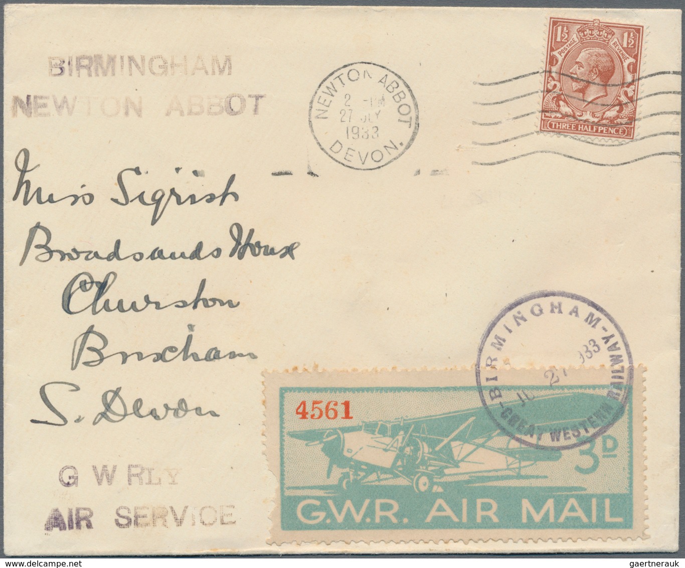 Flugpost Europa: 1933/1939, GREAT BRITAIN, Collection With 23 Flight Covers, Comprising Ffc G.W.R. A - Autres - Europe