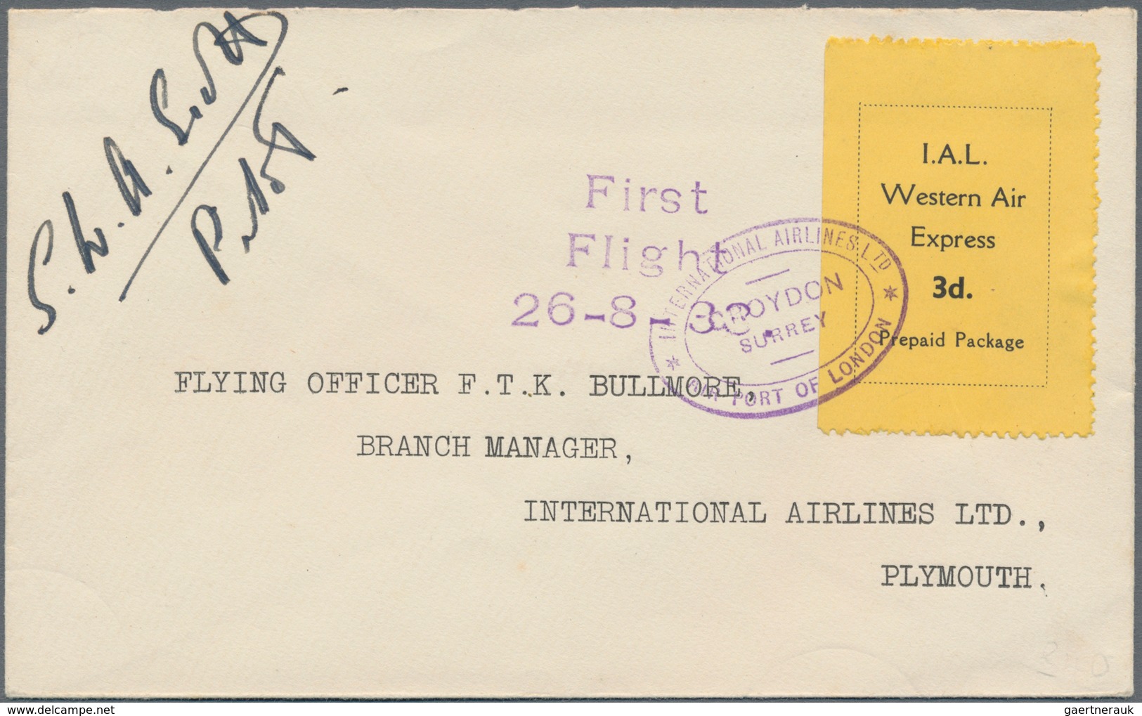 Flugpost Europa: 1933/1939, GREAT BRITAIN, Collection With 23 Flight Covers, Comprising Ffc G.W.R. A - Otros - Europa