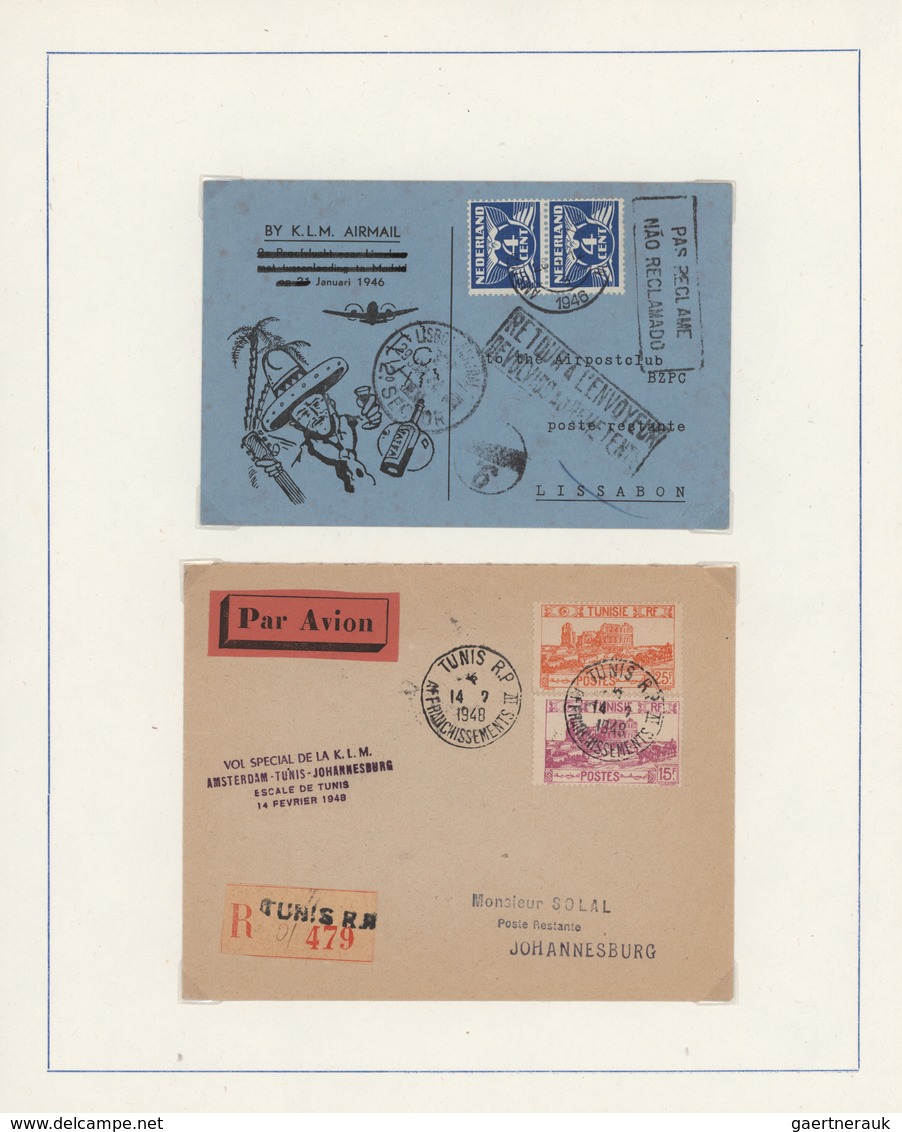 Flugpost Europa: 1945/1966, Mainly 1940s/1950s, Dutch-related Airmail, Collection Of 152 Covers/card - Sonstige - Europa