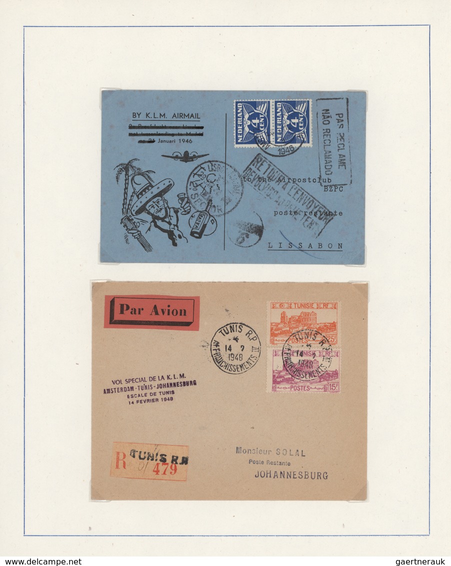 Flugpost Europa: 1945/1966, Mainly 1940s/1950s, Dutch-related Airmail, Collection Of 152 Covers/card - Andere-Europa