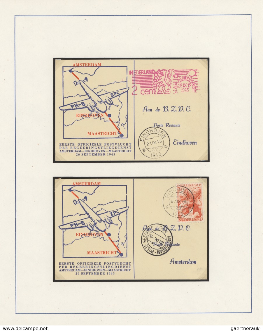 Flugpost Europa: 1945/1966, Mainly 1940s/1950s, Dutch-related Airmail, Collection Of 152 Covers/card - Otros - Europa