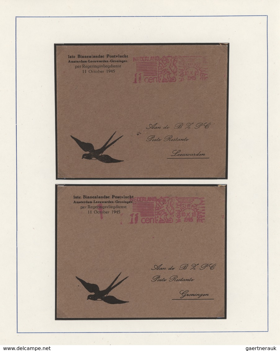 Flugpost Europa: 1945/1966, Mainly 1940s/1950s, Dutch-related Airmail, Collection Of 152 Covers/card - Otros - Europa