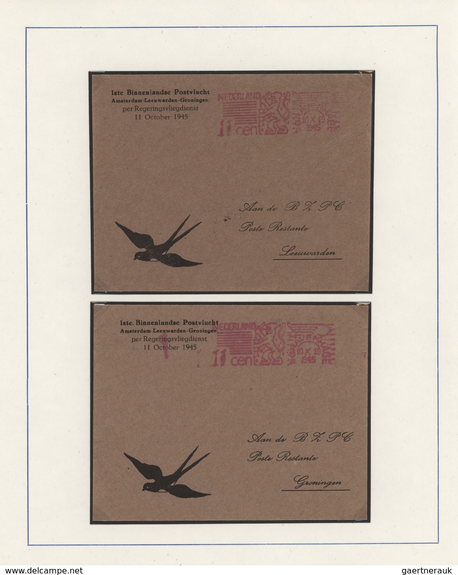 Flugpost Europa: 1945/1966, Mainly 1940s/1950s, Dutch-related Airmail, Collection Of 152 Covers/card - Andere-Europa
