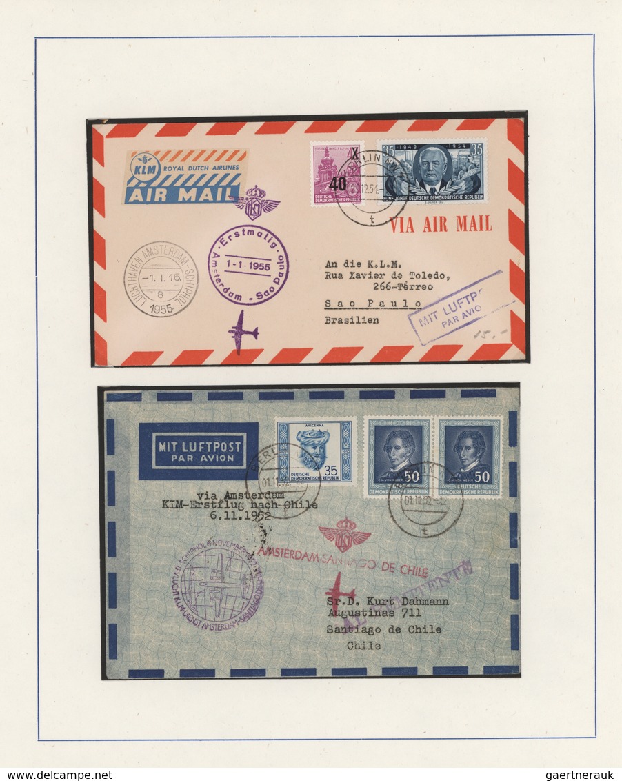 Flugpost Europa: 1945/1966, Mainly 1940s/1950s, Dutch-related Airmail, Collection Of 152 Covers/card - Otros - Europa