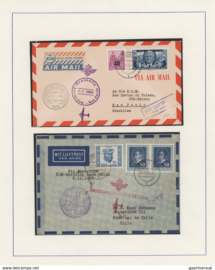 Flugpost Europa: 1945/1966, Mainly 1940s/1950s, Dutch-related Airmail, Collection Of 152 Covers/card - Andere-Europa