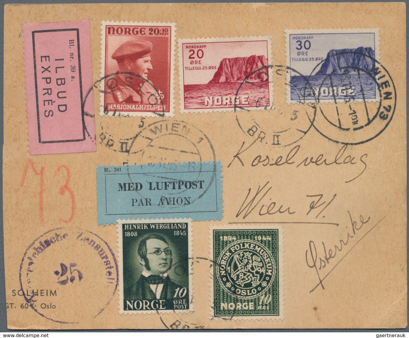 Flugpost Europa: 1946/1958, Vielseitige Partie Von Ca. 85 Flugpost-Briefen Und -Karten Mit Nur Besse - Otros - Europa