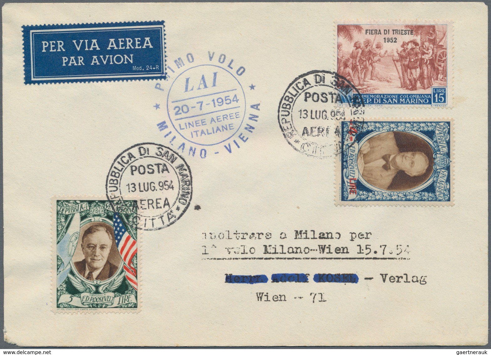 Flugpost Europa: 1946/1958, Vielseitige Partie Von Ca. 85 Flugpost-Briefen Und -Karten Mit Nur Besse - Sonstige - Europa