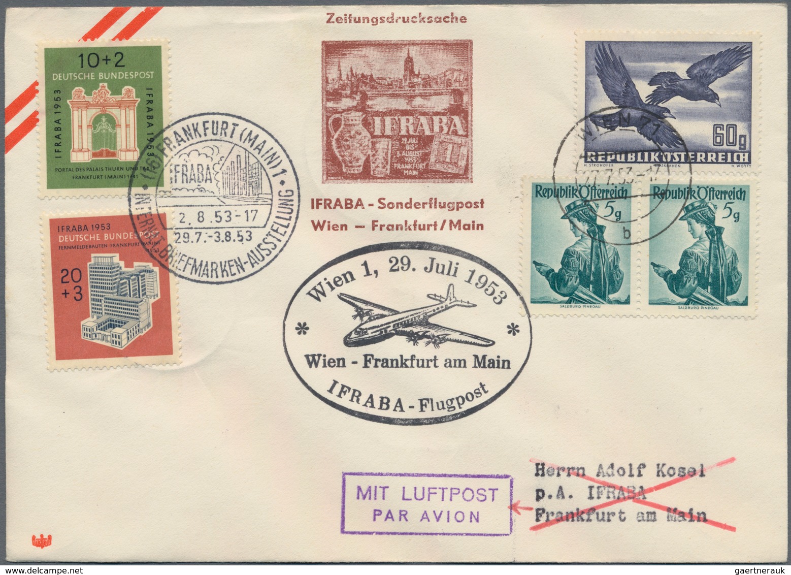 Flugpost Europa: 1946/1958, vielseitige Partie von ca. 85 Flugpost-Briefen und -Karten mit nur besse