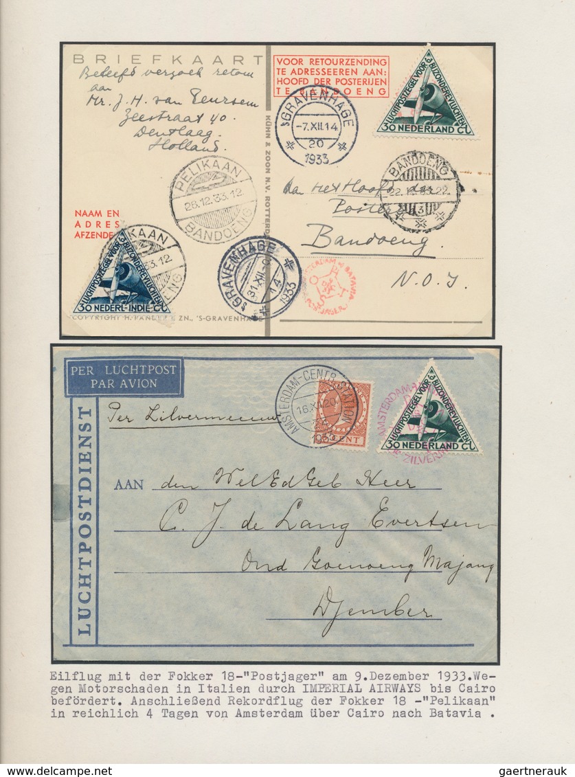 Flugpost Alle Welt: 1929/1940, Dutch-related Airmail With Special Emphasis On Dutch Indies And Overs - Sonstige & Ohne Zuordnung