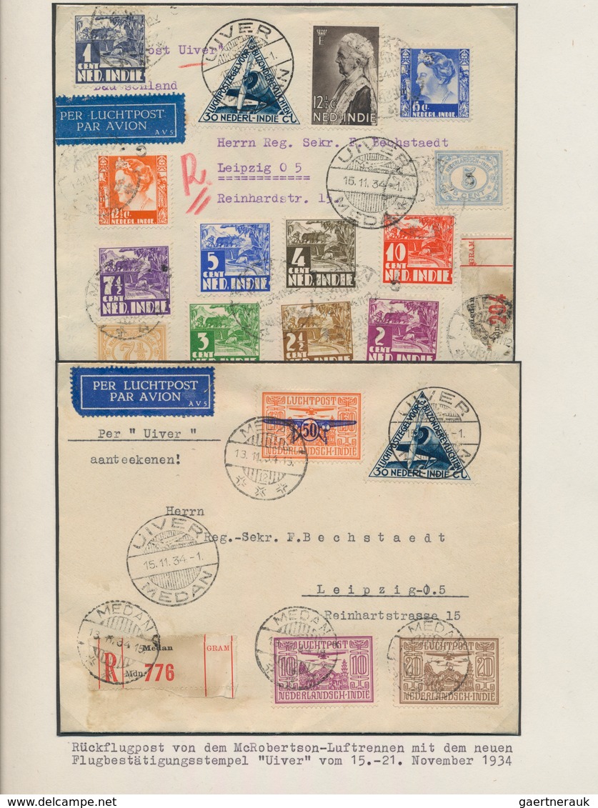 Flugpost Alle Welt: 1929/1940, Dutch-related Airmail With Special Emphasis On Dutch Indies And Overs - Autres & Non Classés