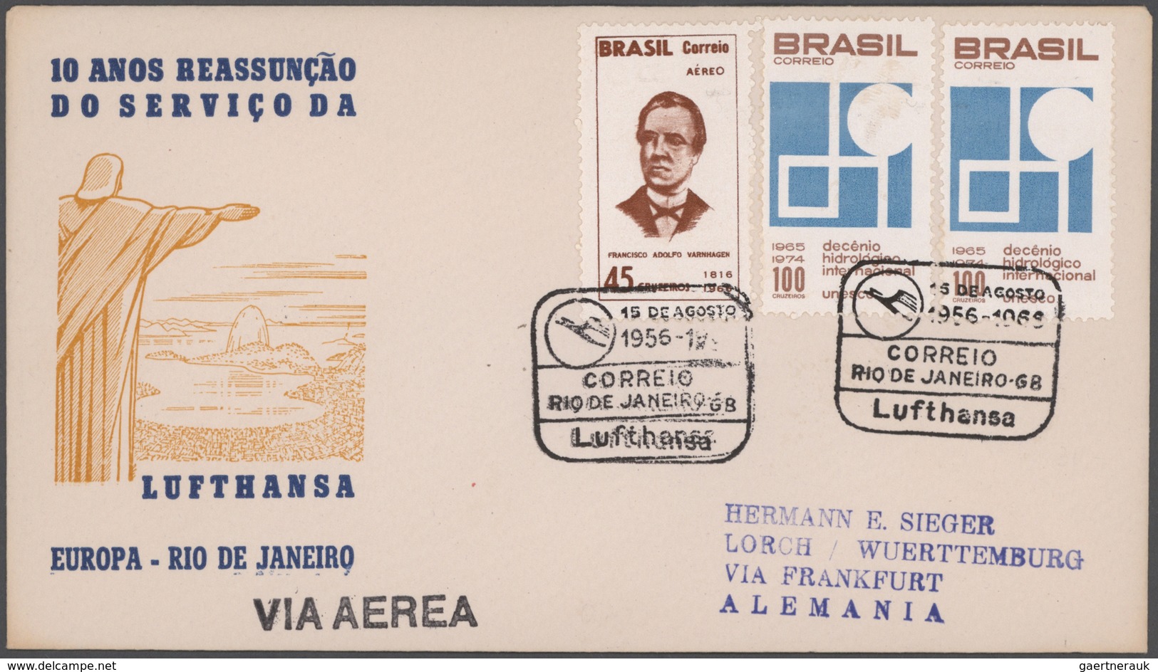 Flugpost Alle Welt: 1955/1992, LUFTHANSA FIRST FLIGHTS, Collection Of More Than 2.000 Different Firs - Andere & Zonder Classificatie