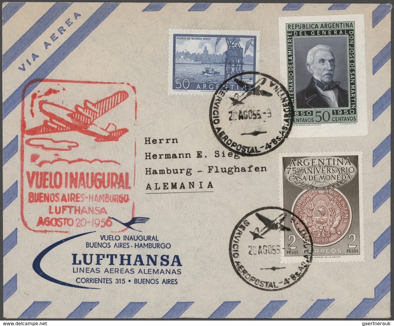 Flugpost Alle Welt: 1955/1992, LUFTHANSA FIRST FLIGHTS, collection of more than 2.000 different firs