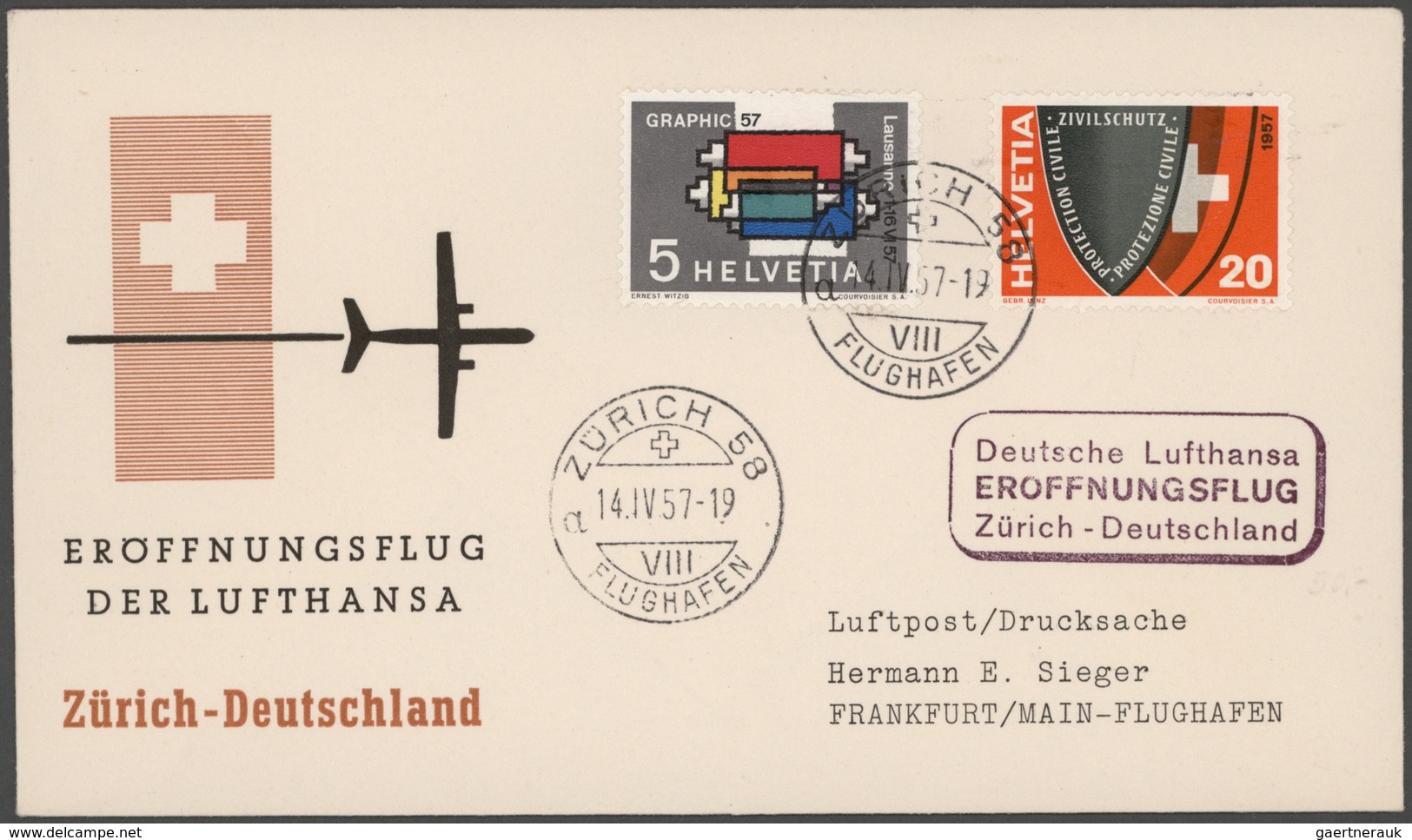 Flugpost Alle Welt: 1955/1992, LUFTHANSA FIRST FLIGHTS, collection of more than 2.000 different firs