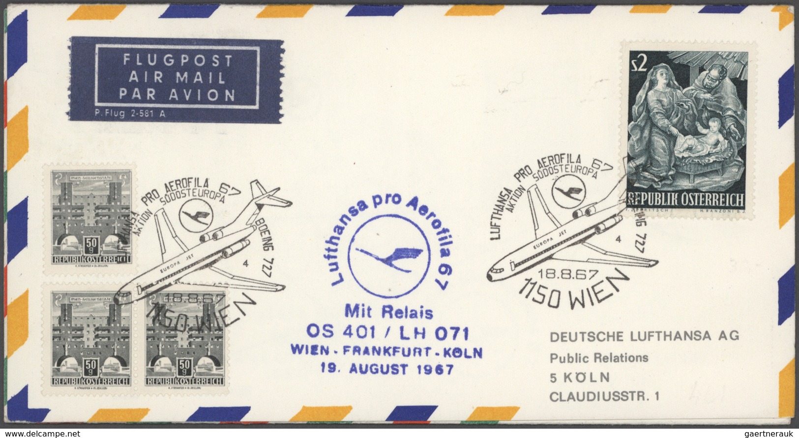 Flugpost Alle Welt: 1955/1992, LUFTHANSA FIRST FLIGHTS, collection of more than 2.000 different firs