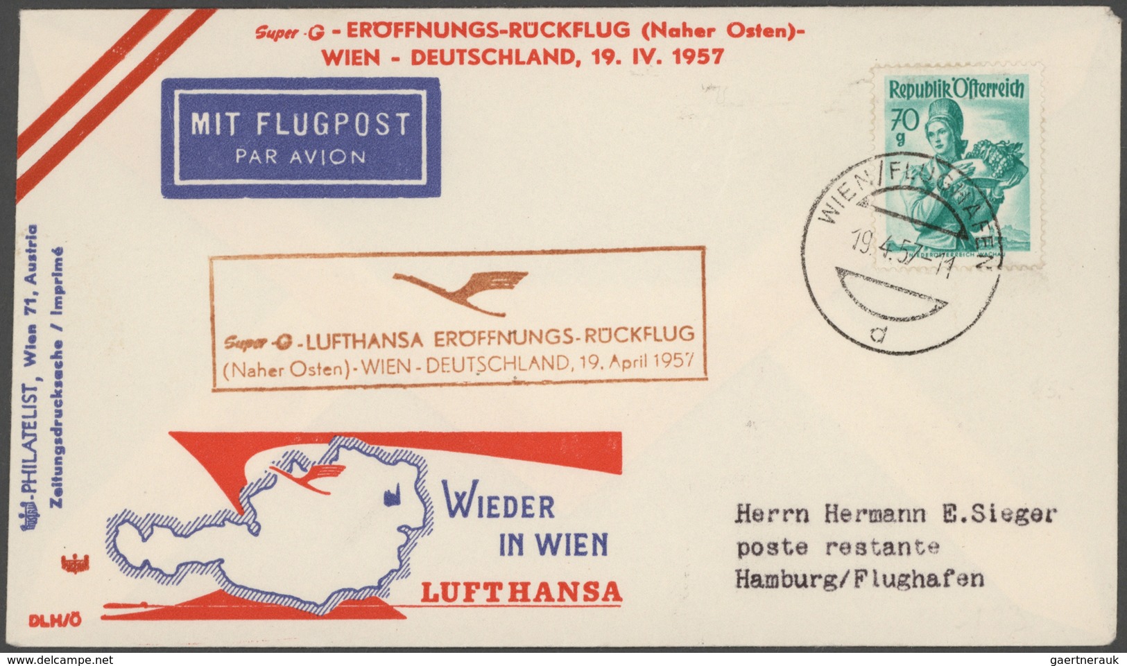 Flugpost Alle Welt: 1955/1992, LUFTHANSA FIRST FLIGHTS, collection of more than 2.000 different firs