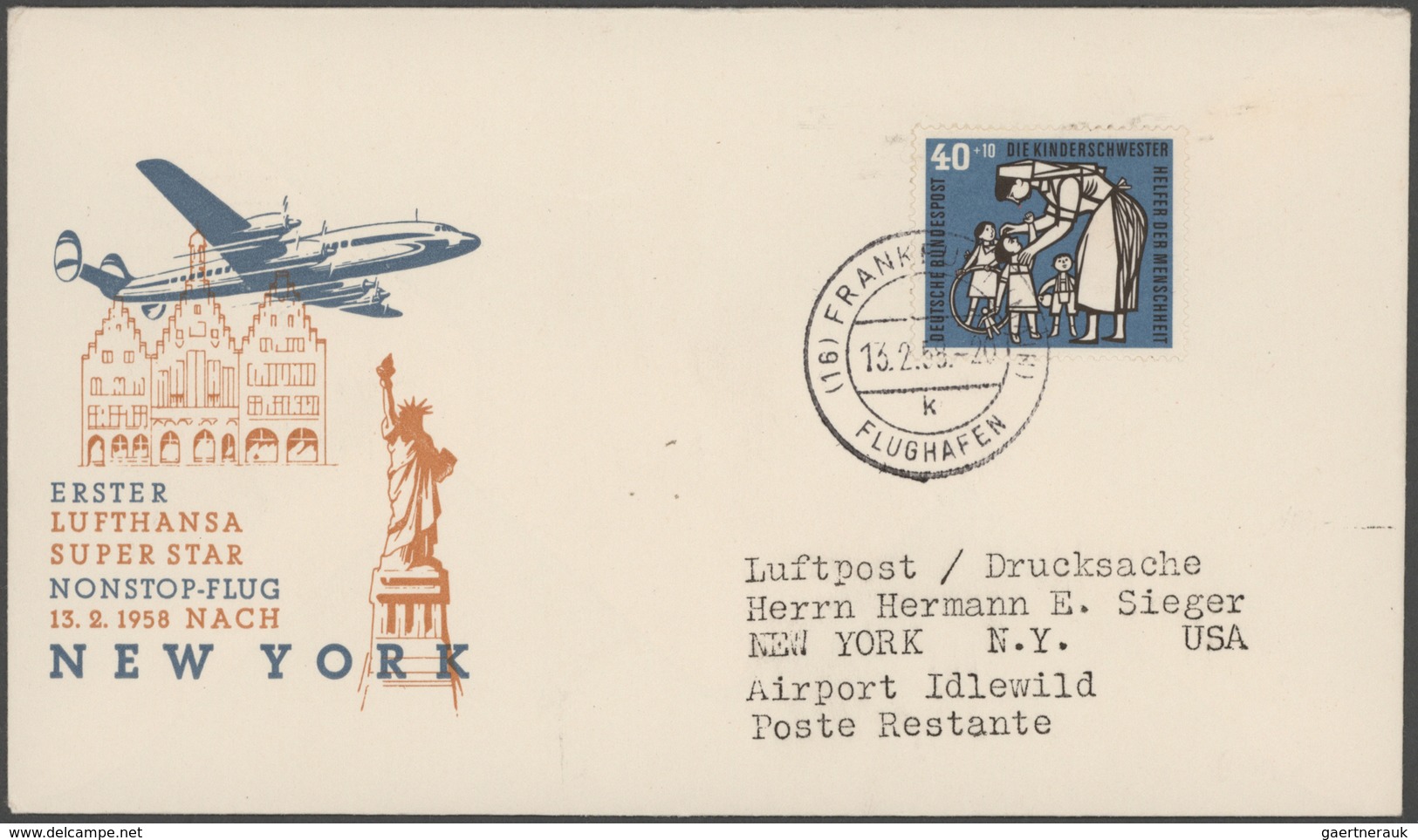Flugpost Alle Welt: 1955/1992, LUFTHANSA FIRST FLIGHTS, collection of more than 2.000 different firs