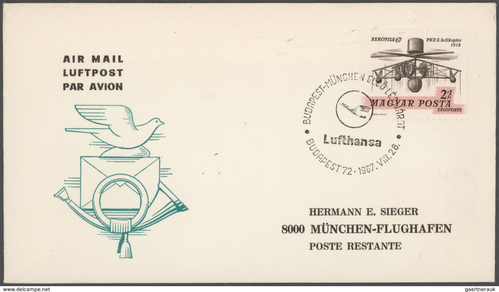 Flugpost Alle Welt: 1955/1992, LUFTHANSA FIRST FLIGHTS, collection of more than 2.000 different firs