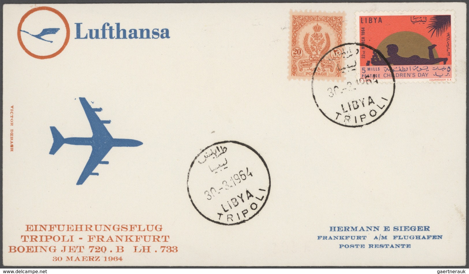 Flugpost Alle Welt: 1955/1992, LUFTHANSA FIRST FLIGHTS, collection of more than 2.000 different firs