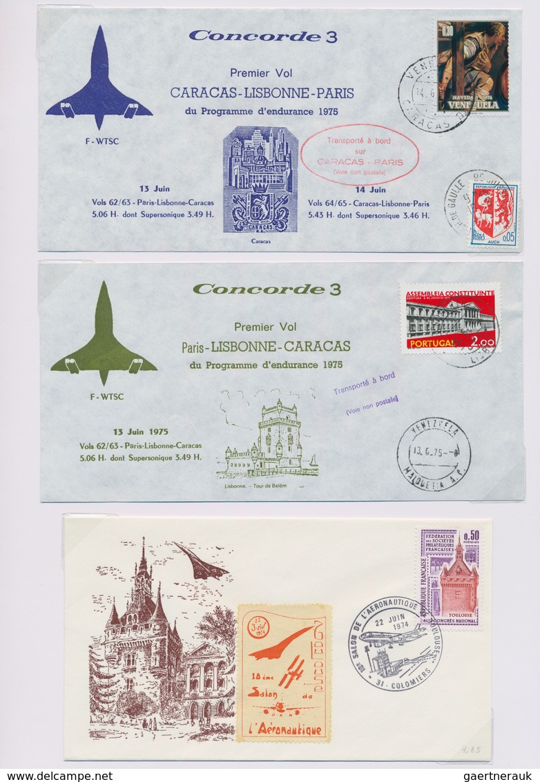 Flugpost Alle Welt: 1968/1978, CONCORDE, Collection Of Apprx. 173 Covers/cards In Two Binders, Compr - Andere & Zonder Classificatie