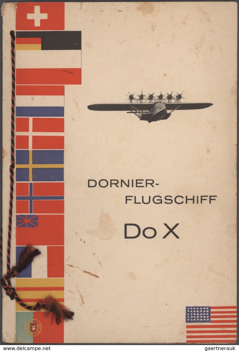 DO-X - Flugpost: 1931/1952, Hochinteressantes Konvolut Mit Schwerpunkt "Flugkapitän Friedrich Christ - Luft- Und Zeppelinpost