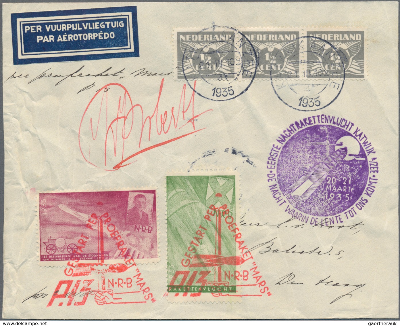 Raketenpost: 1934/1953 Netherlands: 28 Covers And Cards Flown By Various Dutch Rockets, Each Describ - Andere & Zonder Classificatie