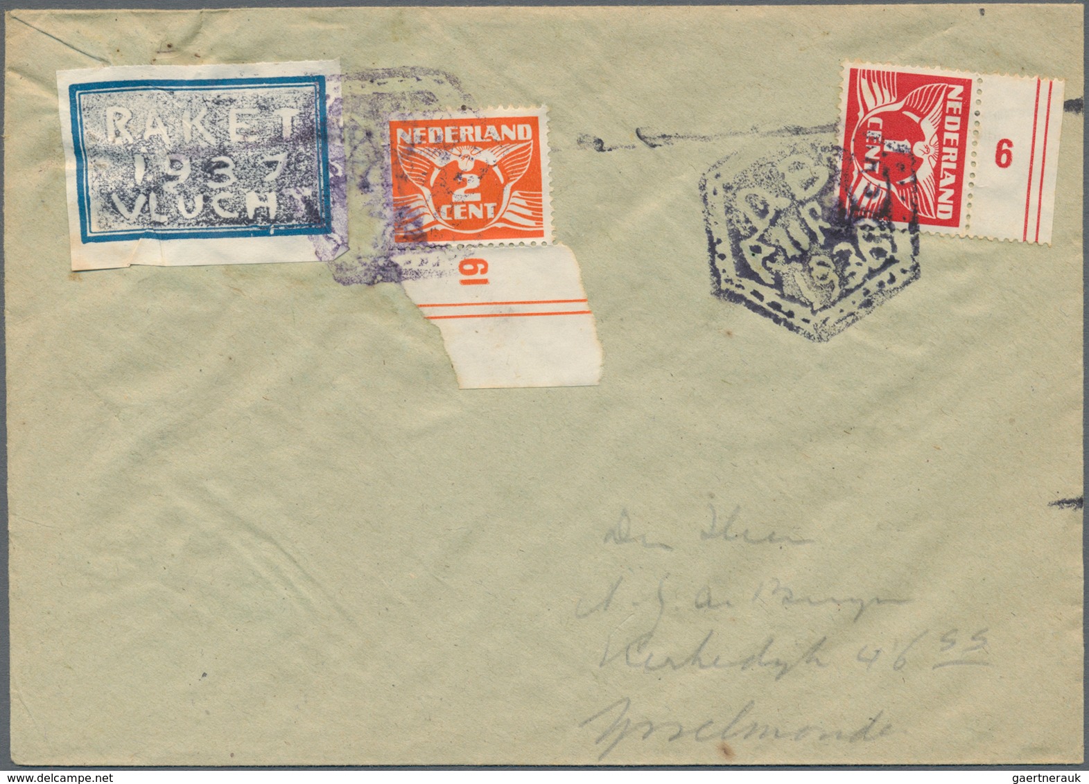 Raketenpost: 1934/1953 Netherlands: 28 covers and cards flown by various Dutch rockets, each describ