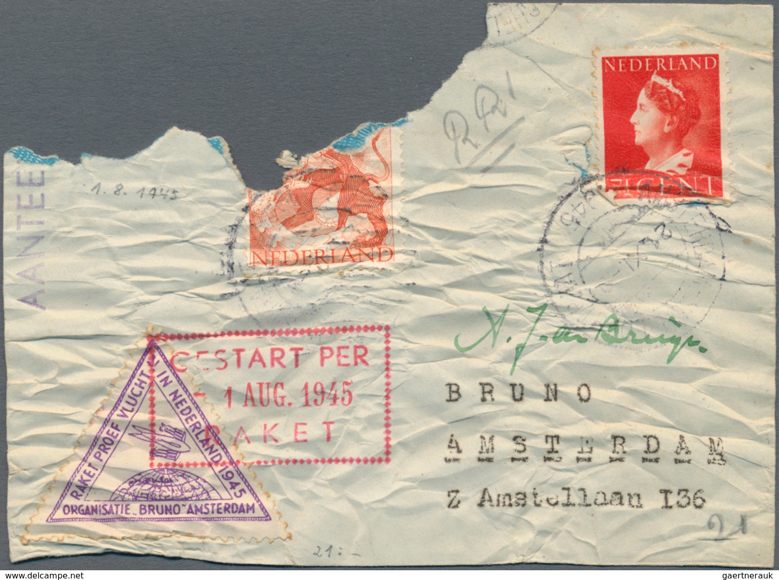 Raketenpost: 1934/1953 Netherlands: 28 covers and cards flown by various Dutch rockets, each describ