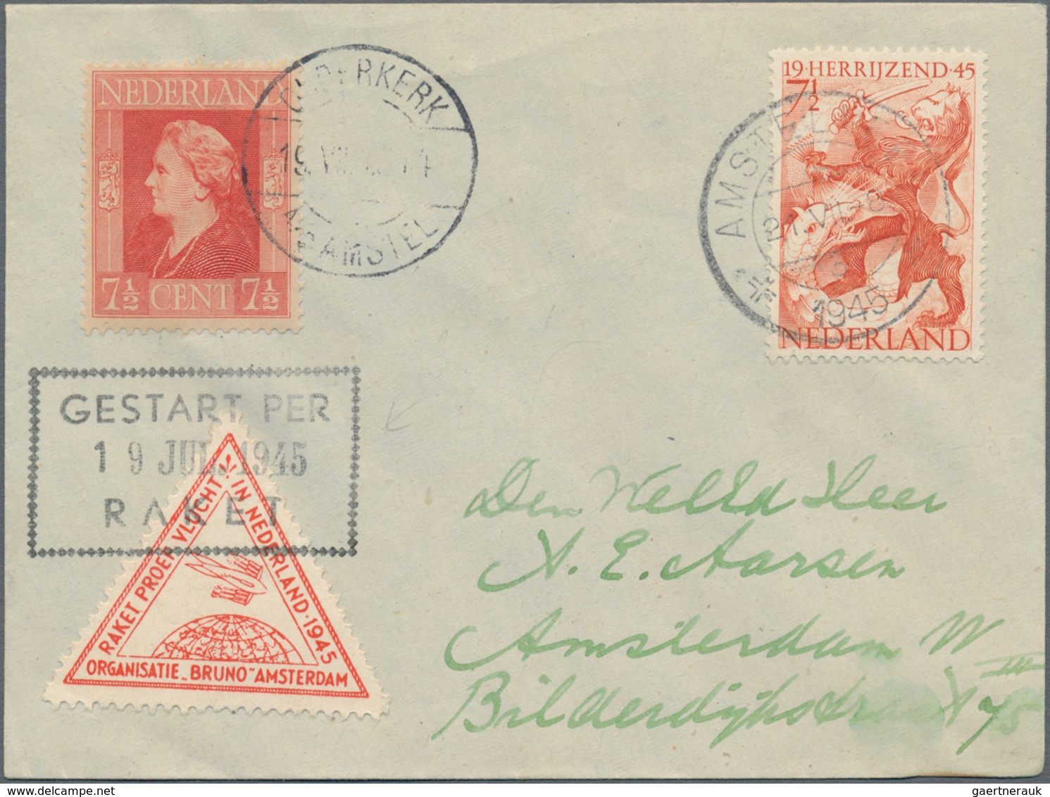 Raketenpost: 1934/1953 Netherlands: 28 covers and cards flown by various Dutch rockets, each describ