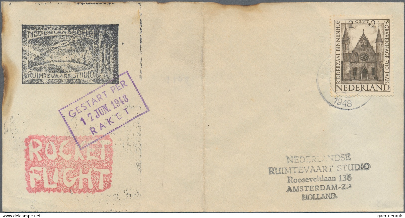 Raketenpost: 1934/1953 Netherlands: 28 covers and cards flown by various Dutch rockets, each describ