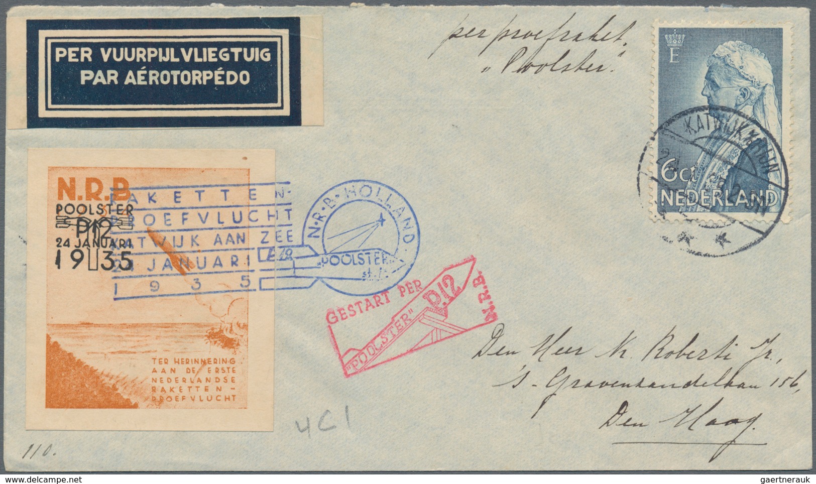 Raketenpost: 1934/1953 Netherlands: 28 covers and cards flown by various Dutch rockets, each describ