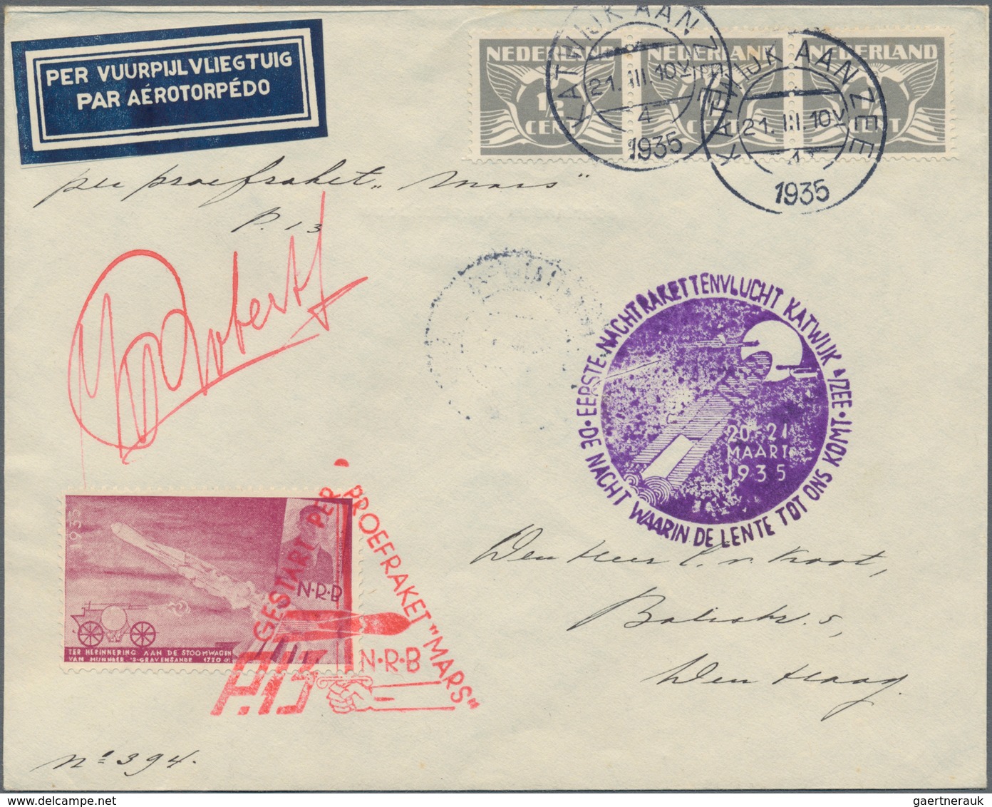 Raketenpost: 1934/1953 Netherlands: 28 covers and cards flown by various Dutch rockets, each describ