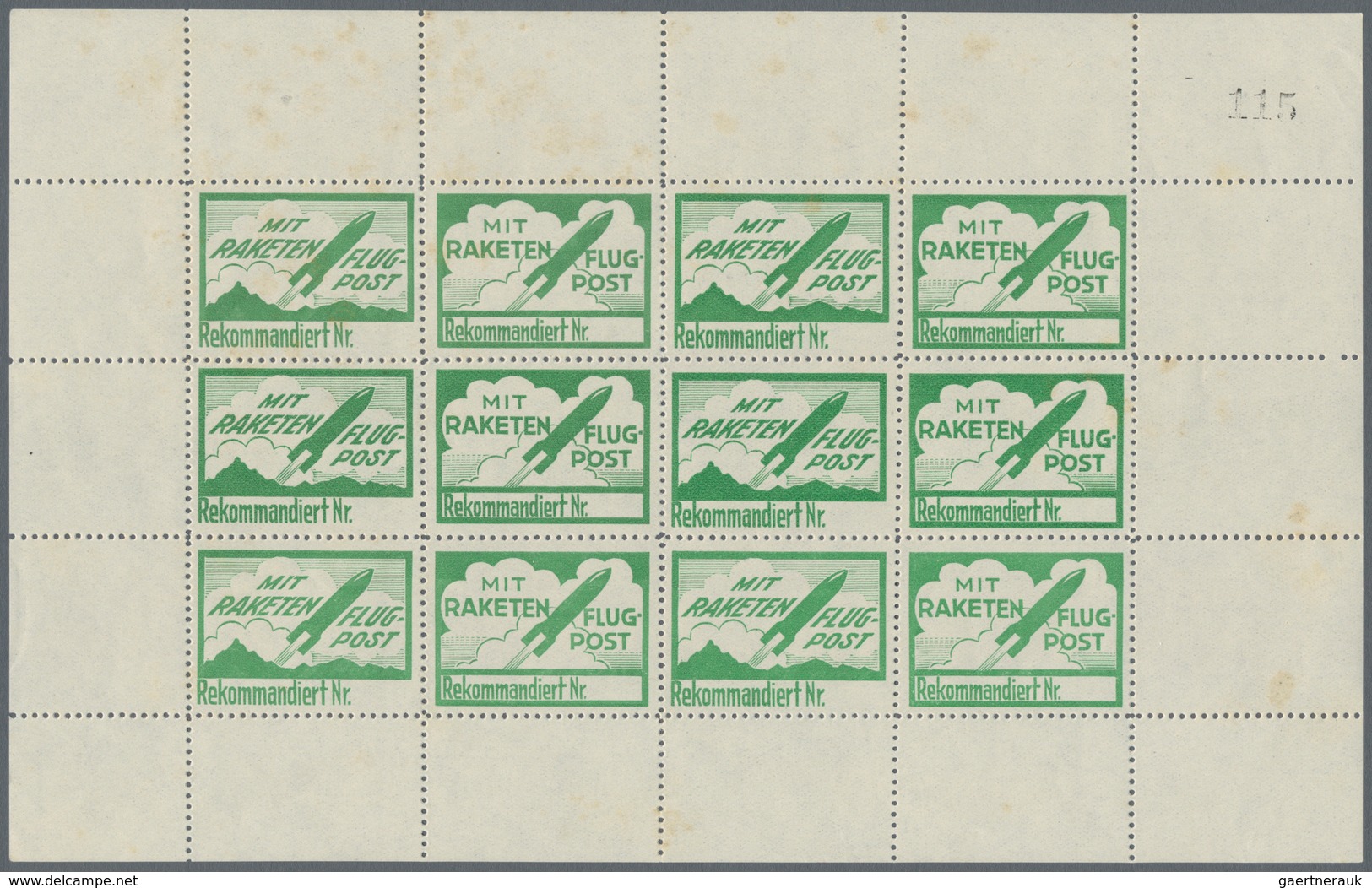 Raketenpost: 1945-1960 Rocket Mail: Specialized collection of 32 covers of Dutch rocket mail and 142