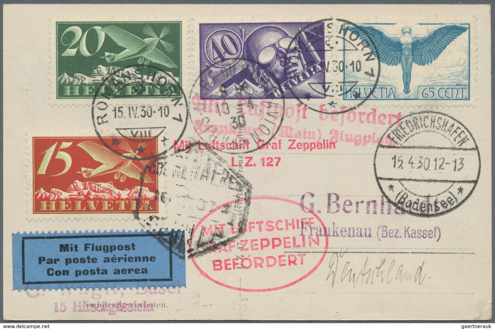 Zeppelinpost Deutschland: 1912/1945 (ca): Posten mit über 90 teils sehr raren Zeppelin-Belegen, indi