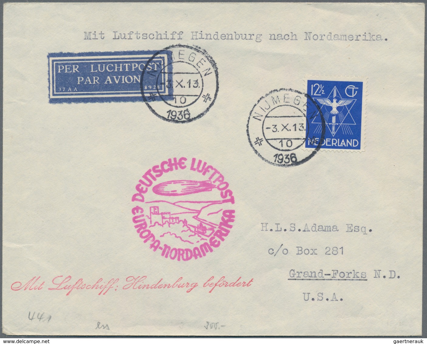 Zeppelinpost Deutschland: 1912/36, Partie von 9 Zeppelin- bzw Flugpostbelegen, dabei halbamtl Rhein-
