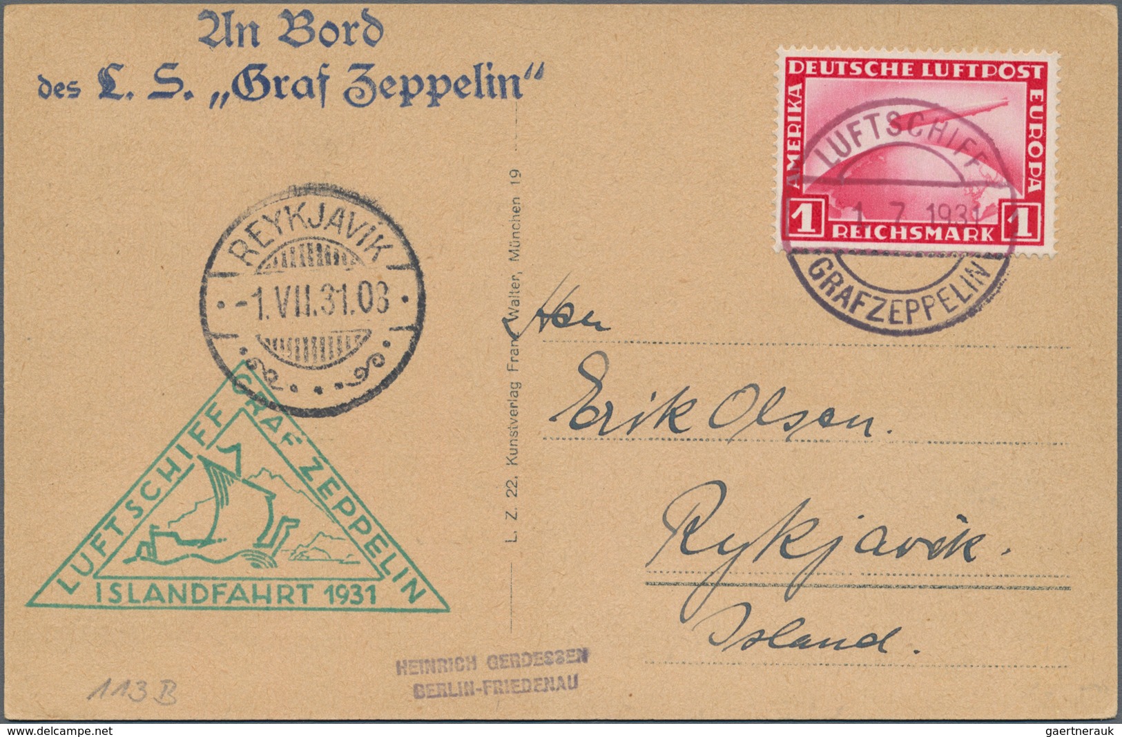 Zeppelinpost Deutschland: 1924/1931, Gehaltvolles Konvolut Mit 14 Belegen, Dabei Hochwertige Zeppeli - Poste Aérienne & Zeppelin