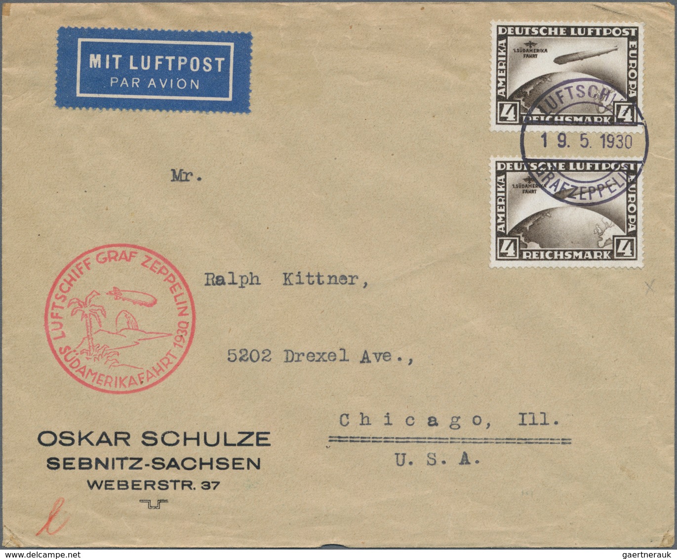 Zeppelinpost Deutschland: 1924/1931, Gehaltvolles Konvolut Mit 14 Belegen, Dabei Hochwertige Zeppeli - Poste Aérienne & Zeppelin