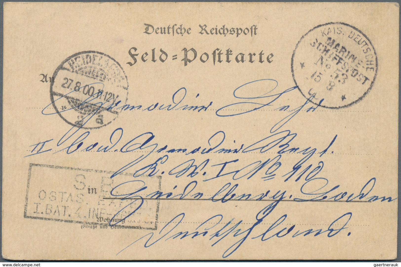 Deutsche Schiffspost - Marine: 1898/1940 (ca.), vielseitige Partie von 26 Schiffspost-Briefen und -K
